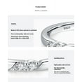 thumbnail image 6 of 925 Sterling Silver Ring For Women Geometric Design With Zircon Line Band Classic Fashion Jewelry For Her Chic, 6 of 8