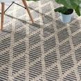 thumbnail image 3 of Textured Diamond Blue/Ivory Handwoven Cotton Rug, 5' x 8', 3 of 6
