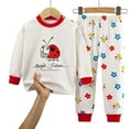 thumbnail image 4 of HCNTES Toddler Baby Boy Clothes Set Fall Winter Sweat Suit Outfit Cute Sweatshirt & Long Pant Sets(2-3 Years,Red#@4), 4 of 4