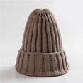 thumbnail image 3 of Minnieouse Sombrero Unisex mezclas de algodón sólido cálido HIP HOP sombreros de punto hombres gorras de invierno mujeres Skullies gorros para Sombreros caqui claro Minnieouse AP000123-06, 3 of 6