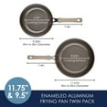 thumbnail image 3 of Rachael Ray Cook + Create Nonstick Aluminum Frying Pan, Set of 2, 3 of 14