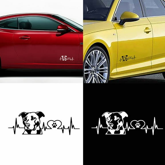 Walbest Car Auto Personality Pitbull Love Pattern Decal Car Sticker Decoration Universal