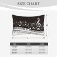 thumbnail image 4 of JUNZAN Piano Keys With Musical Notes Pillow Cases Standard Size, with Envelope Closure Bed Pillow Cases(without pillow core),20"x30" inches, 4 of 5