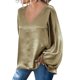 thumbnail image 2 of Camisas Para Mujer Suelta Casual Manga Larga Sólido Cuello en V Blusa Casual Camiseta Túnica Tops Odeerbi ODB130006, 2 of 8