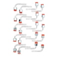 thumbnail image 1 of Codo de grado, 20 piezas, conector de púas, conector de púas, conector de púas, tuerca de codo, calidad superior, 1 of 12