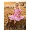 thumbnail image 4 of BemeyourBBs Western Baby Girl Summer Clothes Toddler Baby Girl Cowgirl Outfit Cowgirl Hat Embroidery Short Sleeve T-Shirt Floral Boot Tutu Skirt Set, 4 of 9