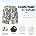 thumbnail image 3 of Logiee Funny Excavator Print Men's Swim Trunk,Quick Dry Board Shorts ,Men's Swim Trunks with Compression Liner, Bathing Suits with Pockets-Medium, 3 of 6