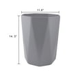 thumbnail image 5 of Mainstays Bathroom Trash Can, 5 Gallon Geometric Plastic Garbage Bucket Bin with No Lid, Grey, 5 of 9