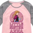 thumbnail image 3 of Frozen - Winter - Little Sister Anna - Toddler & Youth Girls Raglan Graphic T-Shirt, 3 of 5