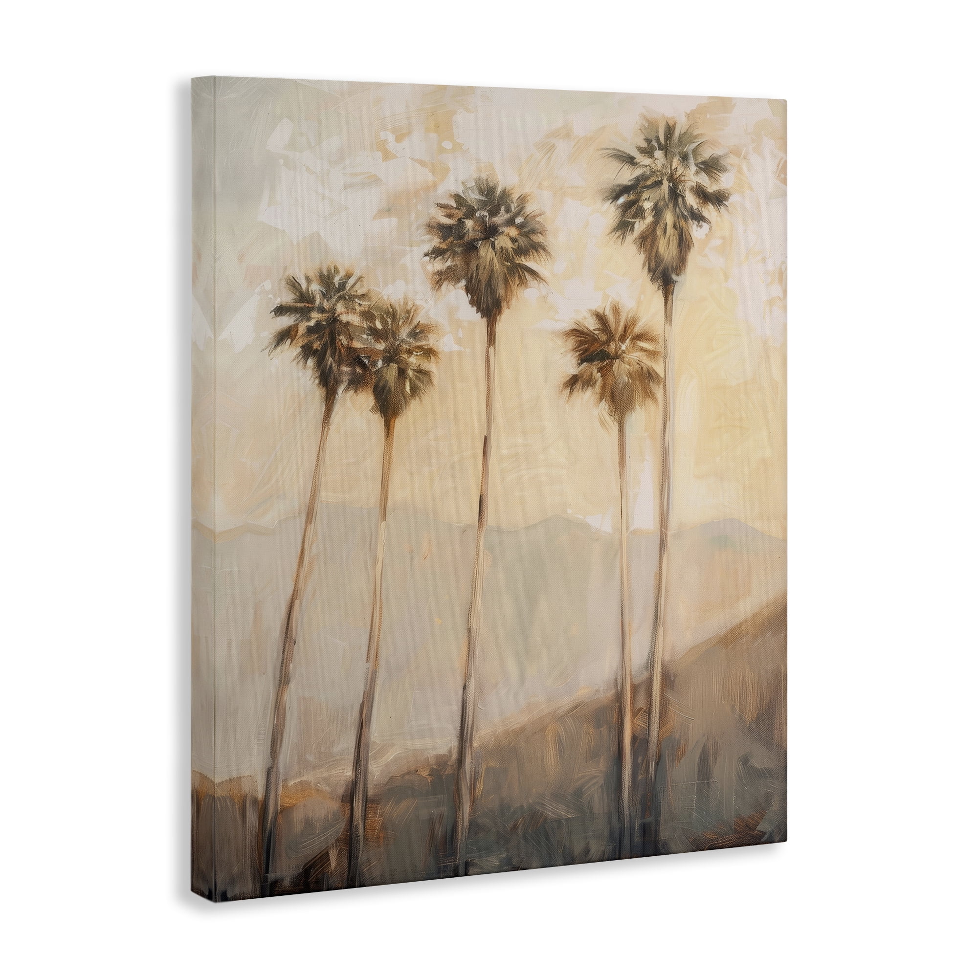 Stupell Industries SoCal Sunny Palm Trees Landscape & Nature Painting Wrapped Canvas Art Print Wall Art, 16 x 20