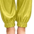 thumbnail image 4 of newwalpole Cargo Pants for Girls Hip Hop Glitter Pants Dancing Shiny Pants Streetwear Gold for Size 4-5 Years, 4 of 7
