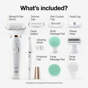 Braun Silk-Epil 9 Flex 9-300 Beauty Set, Epilator for Women, White/Gold