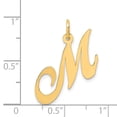 thumbnail image 3 of 14K Yellow Gold Charm Pendant Themed 20 mm 14-21 Medium Fancy Script Initial M, 3 of 3