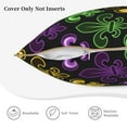 thumbnail image 5 of Kll Mardi Gras1 Decorative Throw Pillow Covers Velvet Soft For Couch Sofa Bedroom Living Room Outdoor -20"X20", 5 of 8