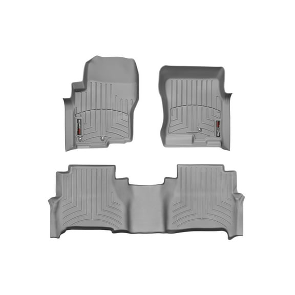 WeatherTech Custom Fit FloorLiners compatible with 2009-2015 Nissan Frontier - 1st & 2nd Row, Grey