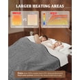 thumbnail image 4 of Heated Throw Blanket - Thick Tufted Sherpa Electric Blanket Throw with 10 Heating Levels and 10 Time Settings, Machine Washable Fast Heating Blanket Throw Christmas Birthday Gifts, 4 of 9