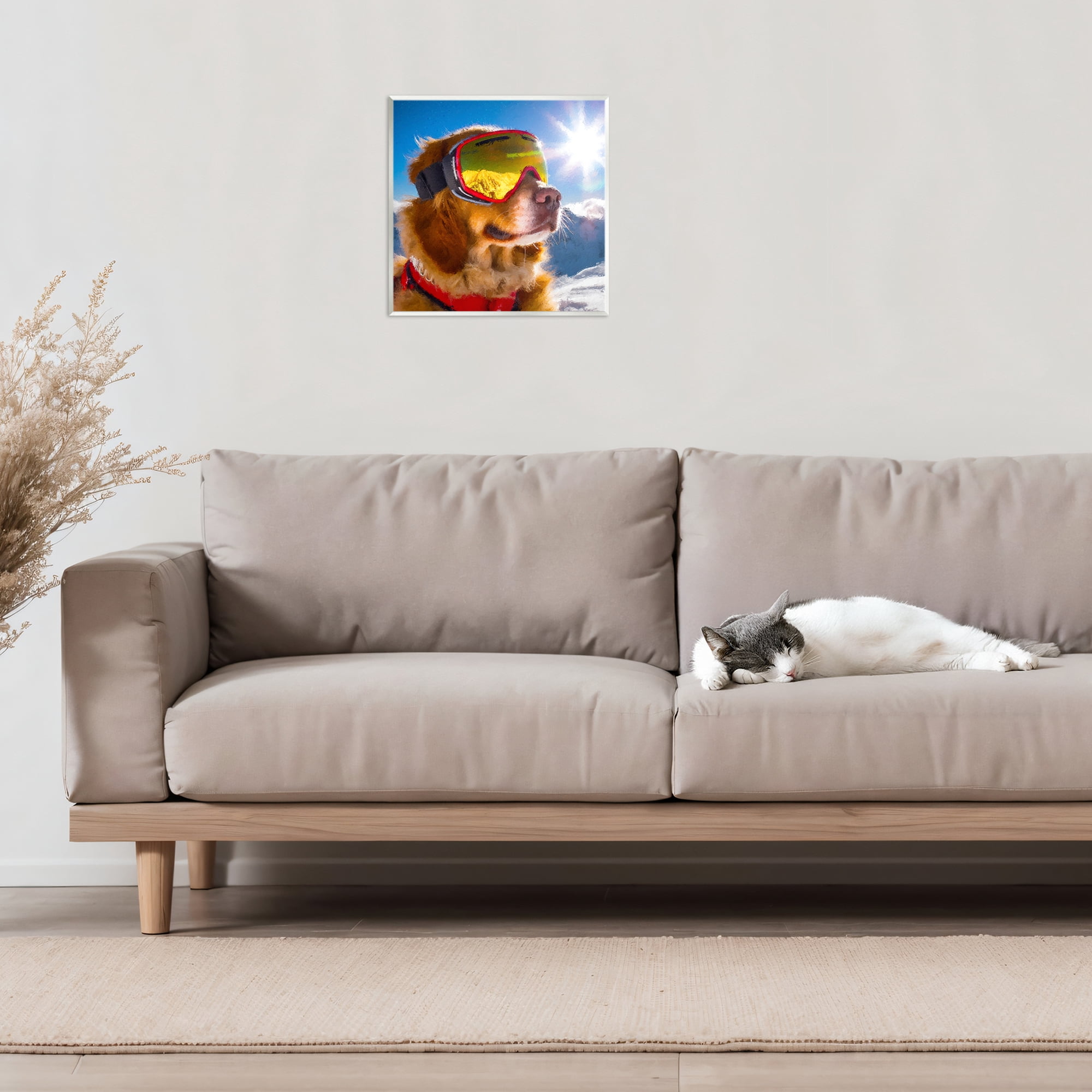 Stupell Industries Ski Goggles Retriever Wall Plaque Art, design by Sean Parnell