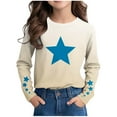 thumbnail image 2 of Favoffer Unisex Kids' Multicolor Gradient Star-Print Long-Sleeve Top & Toddler Crew-Neck Tee - Casual, Play, Photoshoot, Gifting 3-14Y, 2 of 8