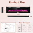 thumbnail image 2 of Canddidliike 60 Inches Ultra-thin Electric Fireplace with Remote Control and Timer Function, Electric Fireplace Insert, Recessed & Freestanding, 2 of 9