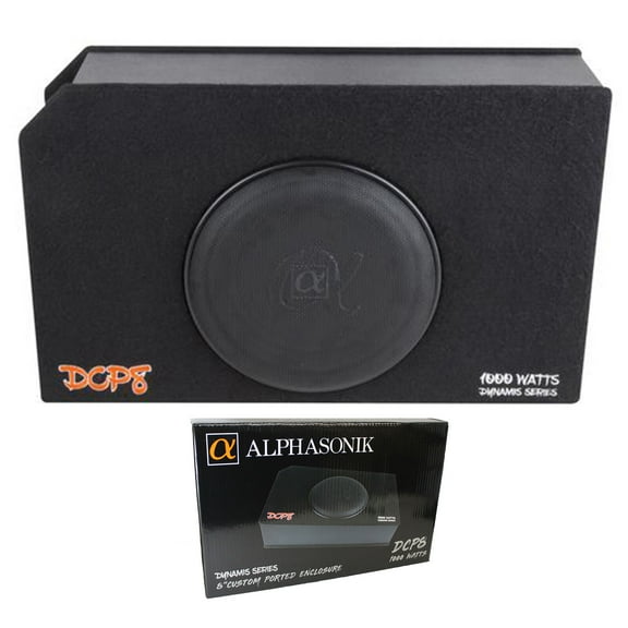 Alphasonik Dynamis 8" 1000W 4 Ohm Shallow Mount Flat Enclosed Subwoofer DCP8