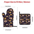 thumbnail image 2 of Pofeuu Turkey And Autumn Print Oven Mitts and Pot Holders 4 pcs Set,High Heat Resistant 500 Degree Extra Thicken Long Kitchen Cotton Oven Glove for Cooking, 2 of 6