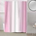 thumbnail image 5 of Fabric Shower Curtain, Pink and White Gradient Bathroom Curtain with 12 Hooks Waterproof No Bad Odor Machine Washable Bath Curtains for Bathroom, Spa Room, 36"x72", 5 of 6