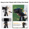 thumbnail image 6 of K&F CONCEPT Camera Tripod, 75" Lightweight Travel Outdoor DSLR Tripods for Recording , Cellphone Clip for Live Streaming Vlog (Bronze Gold), 6 of 9