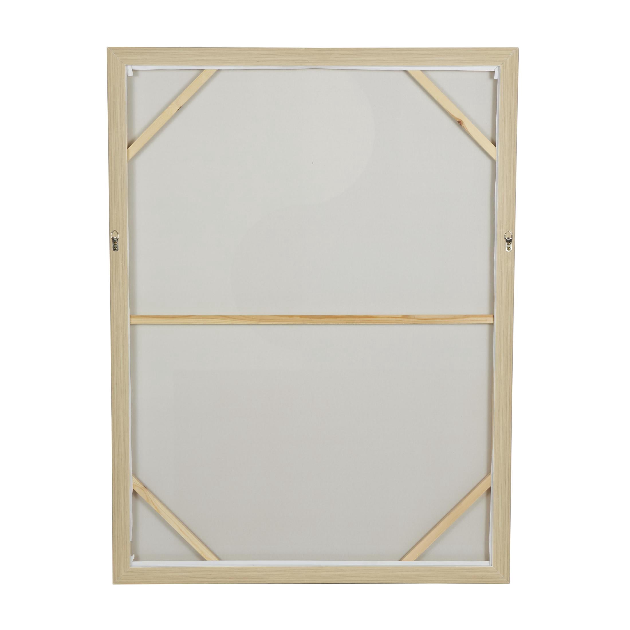 36" x 47" Mid Century Modern Shape Geometric Framed Wall Art with Pink and Sage Accents, by DecMode