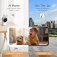 thumbnail image 2 of ARENTI 2K Ultra HD WiFi Nanny Cam, 5" Baby Monitor Screen, Night Vision, Lullabies, Tire Detection, Motion Detection, Temperature and Humidity Sensor, Two-Way Talk, 2 of 6