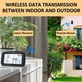 thumbnail image 4 of Mistaha Wireless Backlit Touchscreen Digital Weather Station Clock with Temperature and Humidity Monitoring, Window Opening Reminder, and Data Recording - Black 5003, 4 of 6