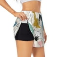 thumbnail image 3 of Lsque Cute Dinosaurs Printed Women's Running Shorts with Liner Pockets,Elastic Quick Dry Workout Athletic Gym Yoga Shorts,Womens High Waist Shorts-Large, 3 of 9
