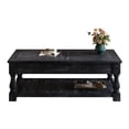 thumbnail image 5 of GZXS 47.24" Lift Top Coffee Table in Antique Black, Rustic Wood Coffee Table with Hidden Storage, Two-Tier Design & Weathered Finish for Home Decor, Small Apartments, 5 of 8