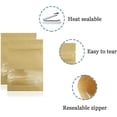 thumbnail image 3 of MITOB Pack 100Pcs Kraft Paper Window Packets for Zip Food Storage Lock Coffee Packing Zipper Lock Cookies Coffee Beans Storage Bags (Brown, 13x18cm (5.1x7.1 inch)), 3 of 4