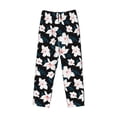 thumbnail image 6 of Uemuo Lilies Flowers Pattern Men's Wide Leg Palazzo Lounge Pants with Pockets Light Weight Loose Comfy Casual Pajama Pants-Large, 6 of 9
