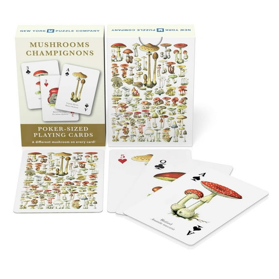 New York Puzzle Company Mushroom Playing Cards Single Standard Deck