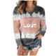 thumbnail image 1 of Casual mujer verano Sexy gradiente estampado Regular cuello redondo mujeres manga larga Top Fridja  czfsfas2514, 1 of 3
