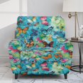 thumbnail image 2 of Kuiaobaty Butterfly Pattern Reclining Slipcover 1 Seater Recliner Chair Cover Large with Pocket Breathable Reclining Sofa Slipcover Durable Recliner Couch Cover with Pocket for Living Room, 2 of 8