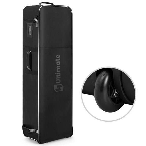 Patiojoy Golf Travel Bag with Wheels Portable Golf Club Travel Bag with 3 Pull Handles Smooth Zipper Name Card Holder