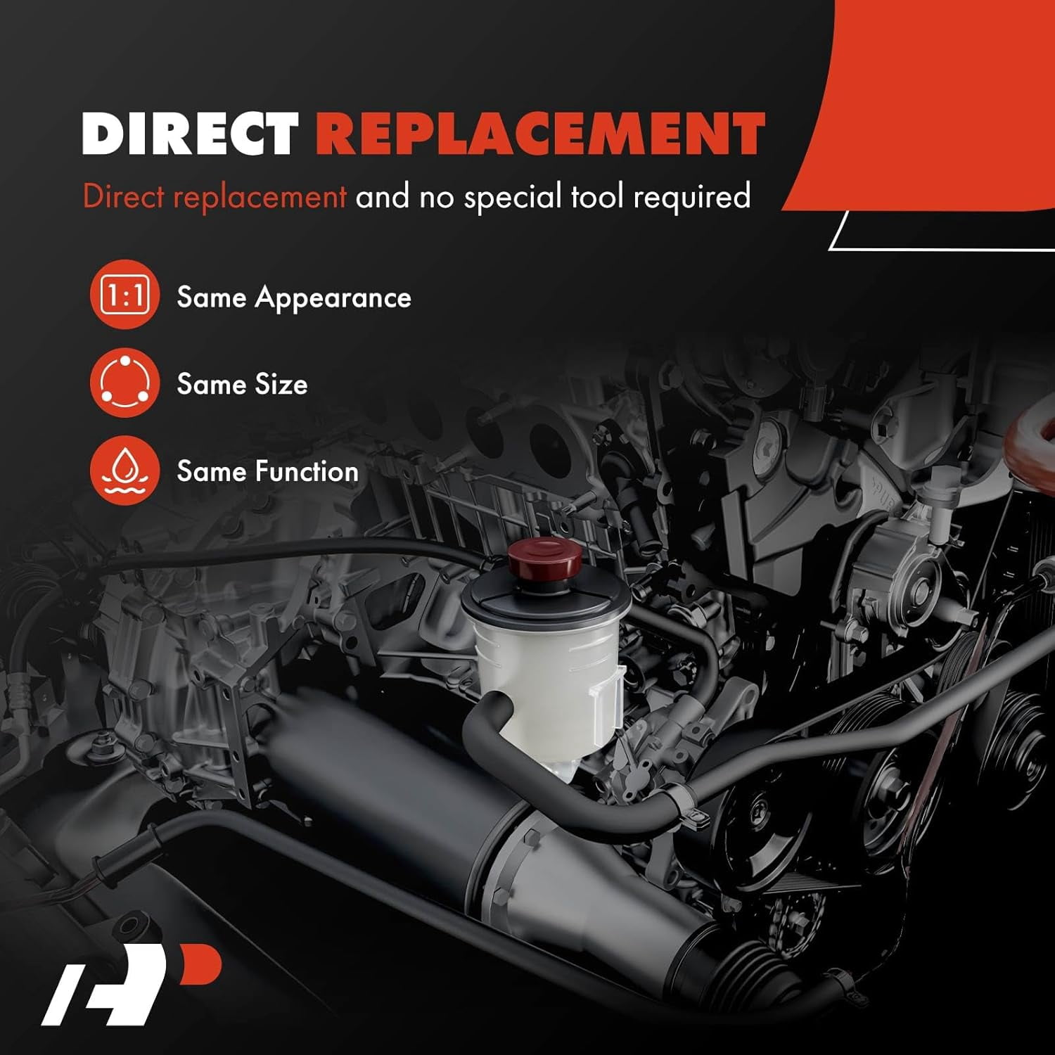 A-Premium Power Steering Reservoir Tank Compatible with Subaru Forester 2003-2008 2.5L Replace# 34630SA000, 34630SA001