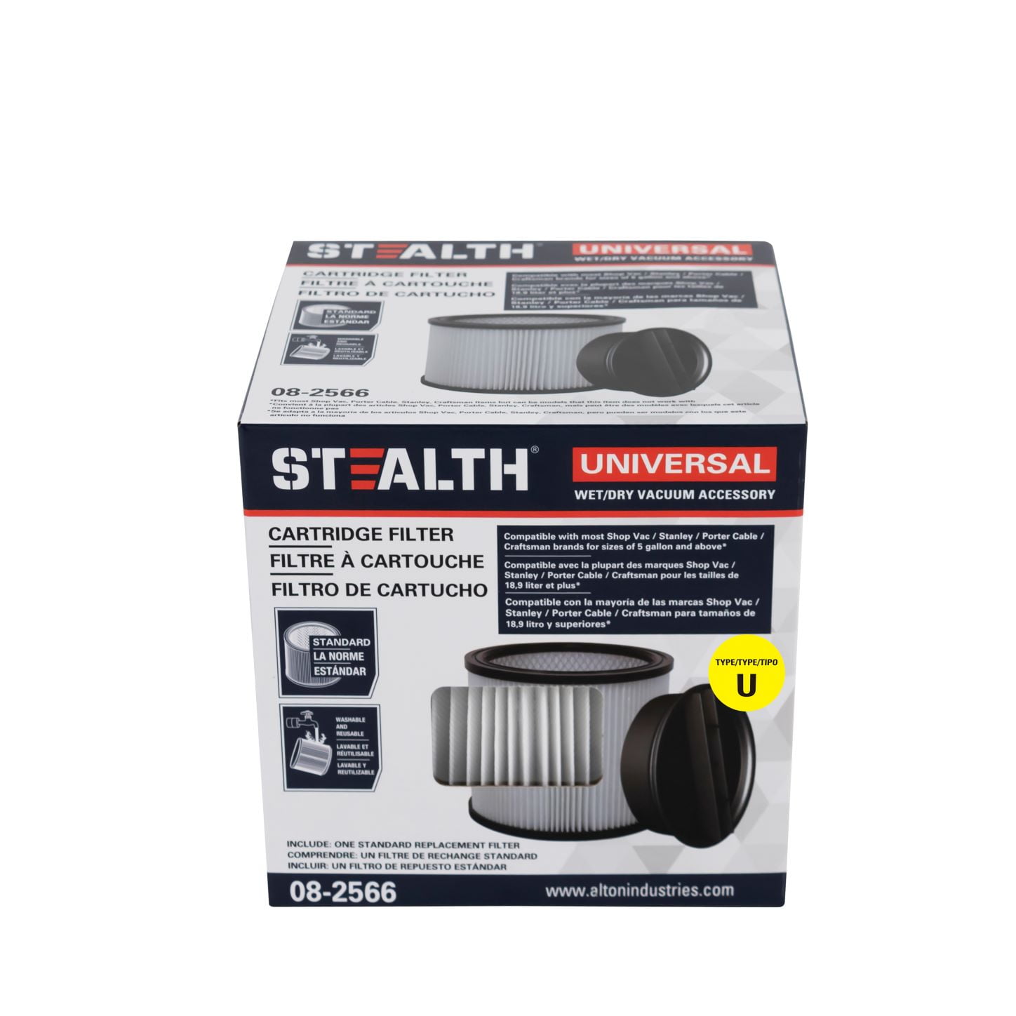 Stealth ST082566 Cartridge filter for Wet/Dry Vacuum