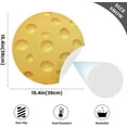 thumbnail image 3 of Coolnut Yellow Cheese Round Placemat Set of 4, Non-Slip Heat Resistant & Waterproof Plate Pads for Dinner Table Table Placemats, 15.4 in Home Decor Gifts, 3 of 6
