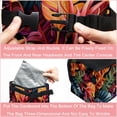 thumbnail image 4 of Tropical Plants Foldable Car Garbage Can with Lid, Leak-Proof Mini Trash Can and Hanging Storage Bag for Car, 4 of 6