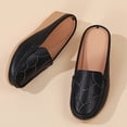 thumbnail image 6 of Womens Wedge Mules Slip On Loafers Comfortable Memory Foam PU Faux Leather Non-Slip Work Casual Shoes Black,Size 7.5, 6 of 8
