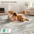 thumbnail image 6 of CHITOOMA 5'x7' Area Rugs for Living Room, Machine Washable Abstract Distressed Rugs Indoor Neutral Carpet Rugs for Bedroom Dining Room Office with Non-Slip Backing, Stain Resistant, Beige, 6 of 9