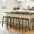 thumbnail image 2 of HOOBRO Bar Stools, Set of 2 Bar Chairs, 23.6 Inch Saddle Stools, Kitchen Counter Stools with Footrests, Industrial Stools for Dining Room, Kitchen, Counter, Bar, Black BB02MD01, 2 of 16