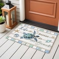 thumbnail image 4 of Sea Turtle Front Door Rugs 2x3 ft Ocean Starfish Shell Wood Grain Rope Small Rug for Entryway Non Slip Washable Bathroom Door Mat Absorbent Floor Mat for Indoor Entrance, 4 of 9