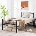 thumbnail image 2 of Giantex Metal Platform Bed Frame Mattress Foundation, Bed Frame w/Heavy-Duty Steel Slats Support, No Box Spring Needed, Easy Assembly, Twin, 2 of 8