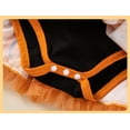 thumbnail image 6 of WIBACKER My 1st Halloween Infant Baby Girl Puff Sleeve Romper Dress, Newborn Pumpkin Onesie Bodysuit Dresses with Bow Headband, 6 of 7