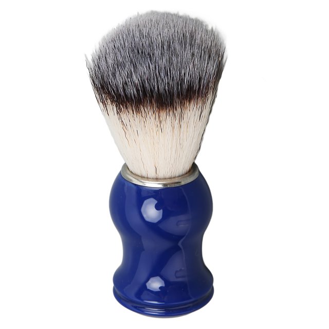 Beard Shave Brush, Blue Handle 2 Colors Brush Hair Silver Ring Shaving Brush For Home