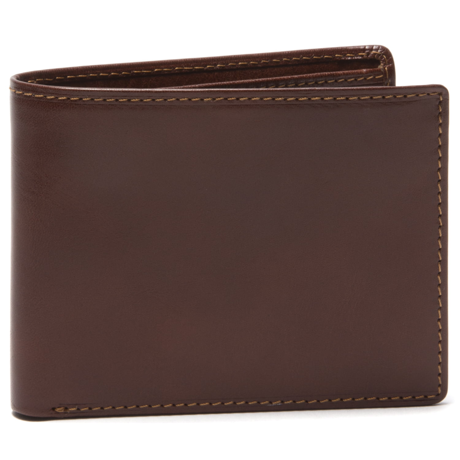 Tony Perotti Italian Leather Classic Bifold Wallet with ID Window Flap in Cognac 